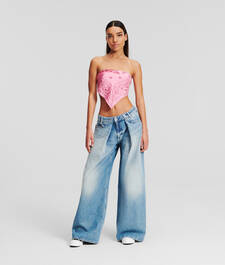 KLJ MID-RISE RELAXED PLEATED JEANS