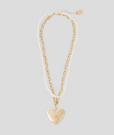 K/HEART PEARLS NECKLACE