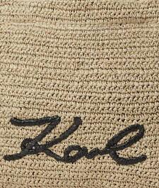 K/SIGNATURE RAFFIA BEACH TOTE BAG