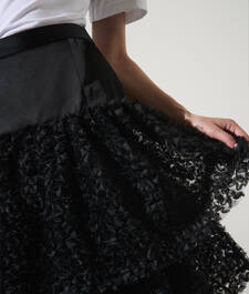 KARL STUDIO FRILLED MAXI SKIRT