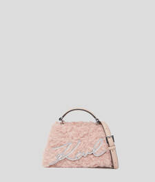 K/SIGNATURE SHEARLING CROSSBODY BAG