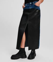 KLJ BLOCKED DENIM SKIRT