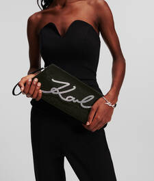 BOLSO CLUTCH CON PEDRERÍA K/SIGNATURE SELECCIONADO POR HUN KIM