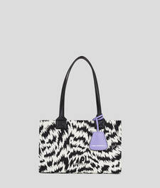 K/SKUARE MEDIUM ZEBRA TOTE BAG