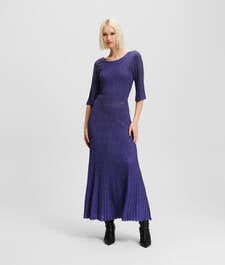 LUREX PLEATED KNIT DRESS