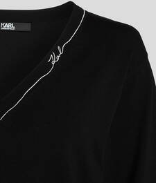 KARL SIGNATURE V-NECK SWEATER