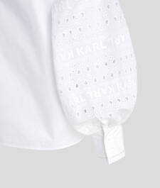 BRODERIE ANGLAISE OFF-SHOULDER SHIRT