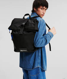 KLJ STREET NYLON ROLL-TOP BACKPACK