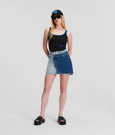 KLJ DOUBLE-LAYER MINI SKIRT