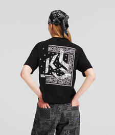 KLJ BANDANA-PRINT T-SHIRT