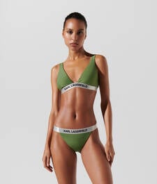 KARL LOGO TRIANGLE BIKINI TOP