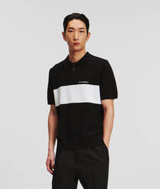 COLOR BLOCK SHORT-SLEEVED POLO SHIRT