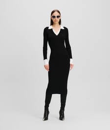 KARL ESSENTIAL POLO KNIT DRESS