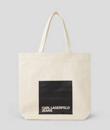 KLJ LOGO PATCH CANVAS TOTE