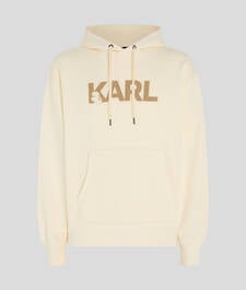 SUDADERA CON CAPUCHA CON EL LOGOTIPO DE KARL EN RELIEVE