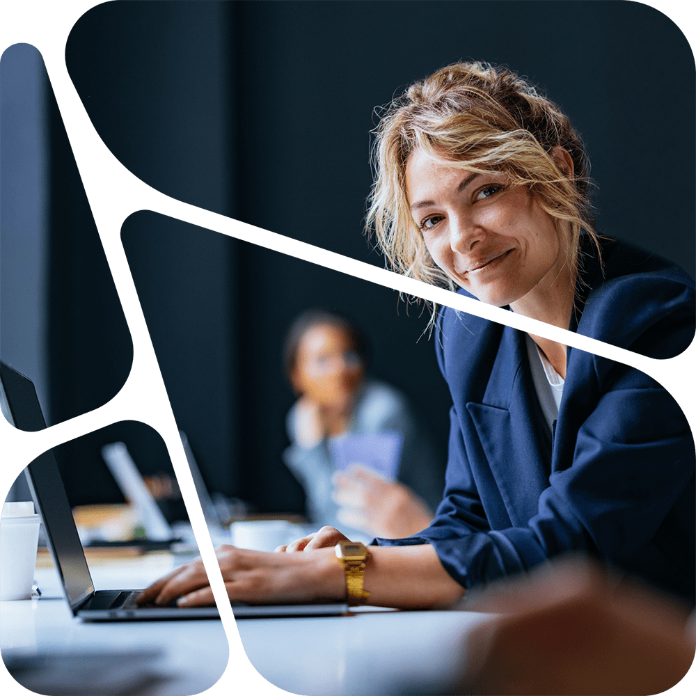 Happy Woman With Laptop