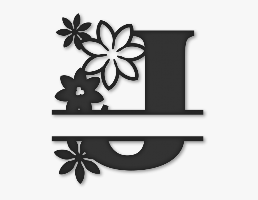 Download Flower Clipart Monogram Picture J Split Monogram Svg Hd Png Download Kindpng