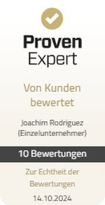 Proven Expert Label - Joachim Rodriguez