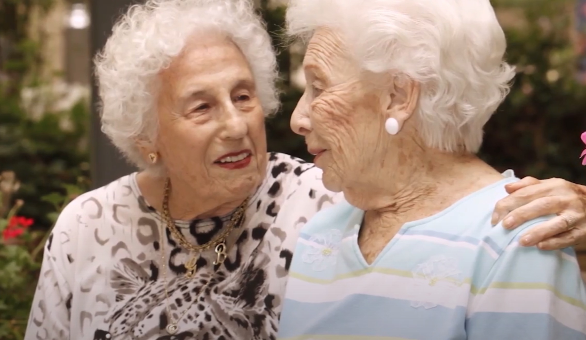 Two smiling women