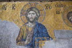 painting of Jesus on a church wall