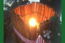 Make a cinnamon stick candleholder to celebrate Yule.