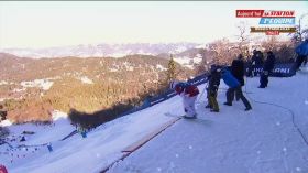 Ben Cavet sur le podium du parallèle à Bakuriani