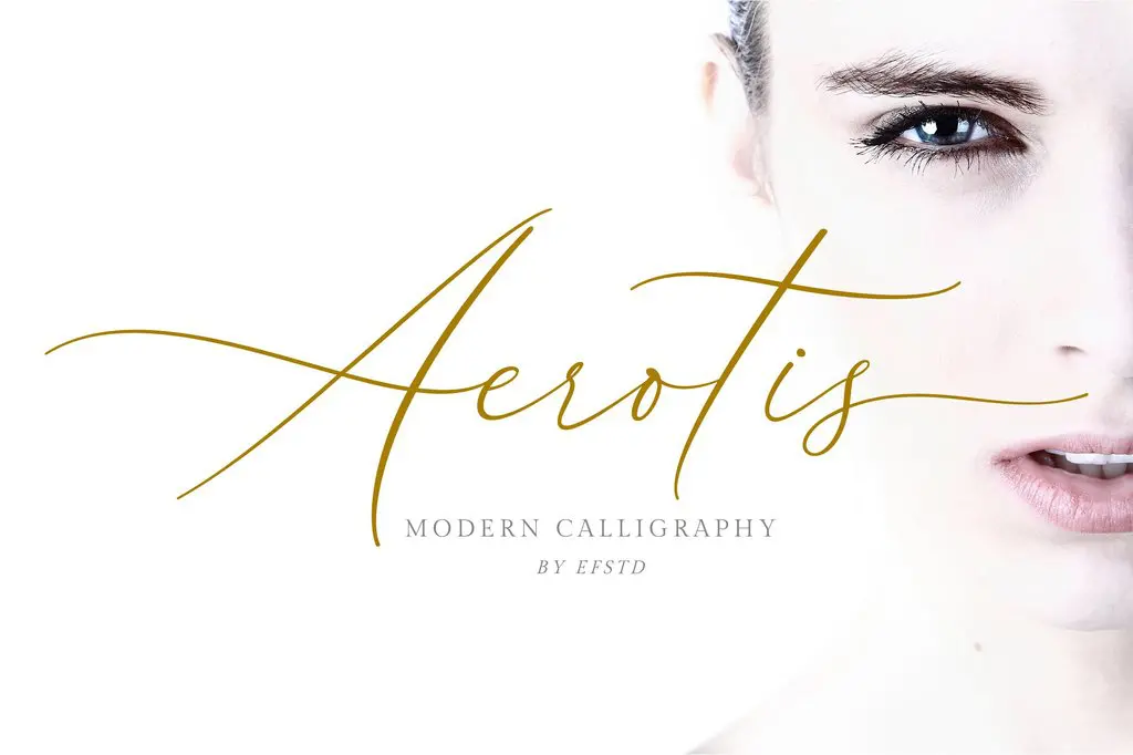 Aerotis calligraphy font