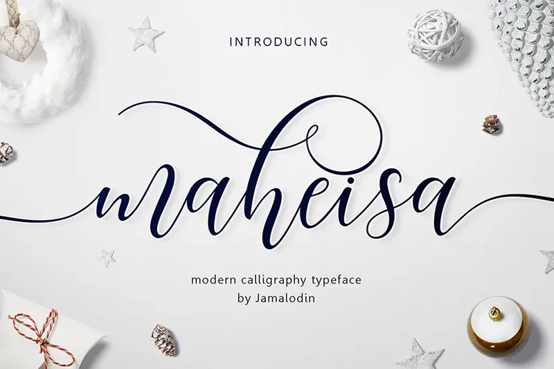 maheisa_script calligraphy font cover