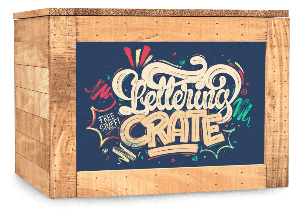 Lettering Crate illustration