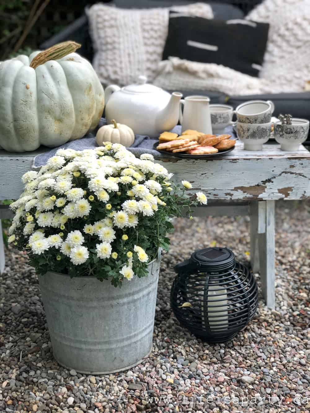 fall tea in the garden