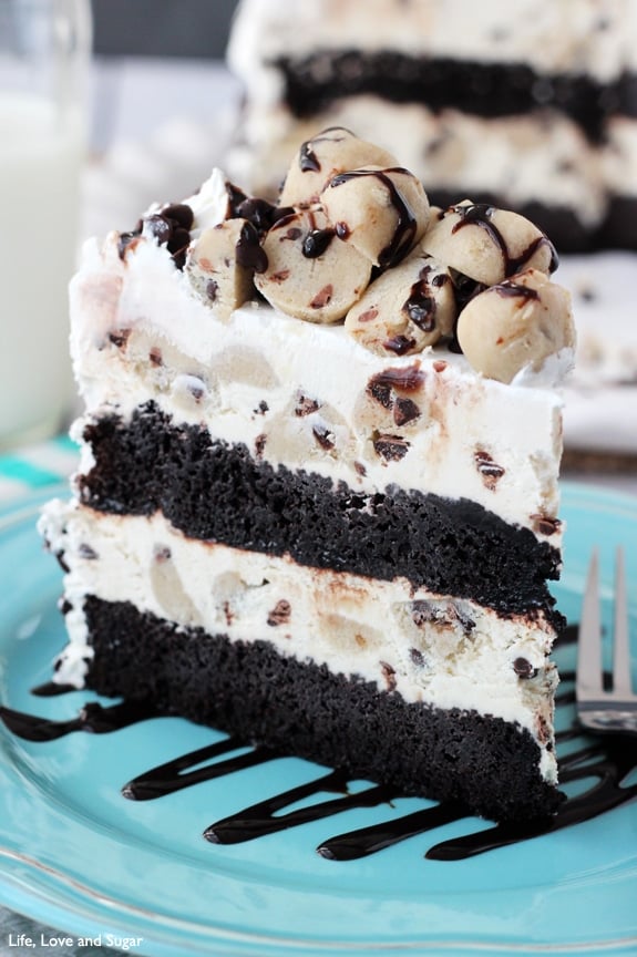 Chocolate Chip Cookie Dough Ice Cream Cake