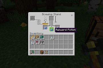 Awkward Potion in the Minecraft brewing menu