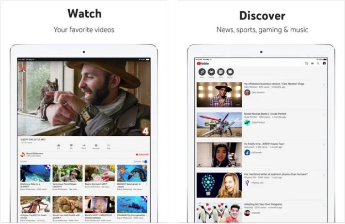 YouTube free iPad app