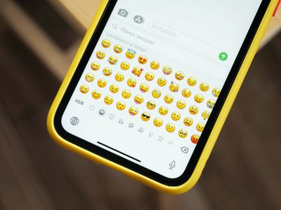 The emoji keyboard on an iOS device.