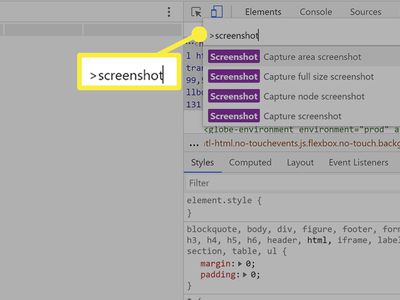 Chrome's screenshot options in developer tools.