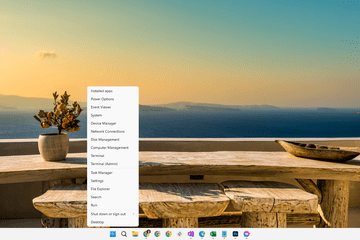 Windows 11 Power User Menu