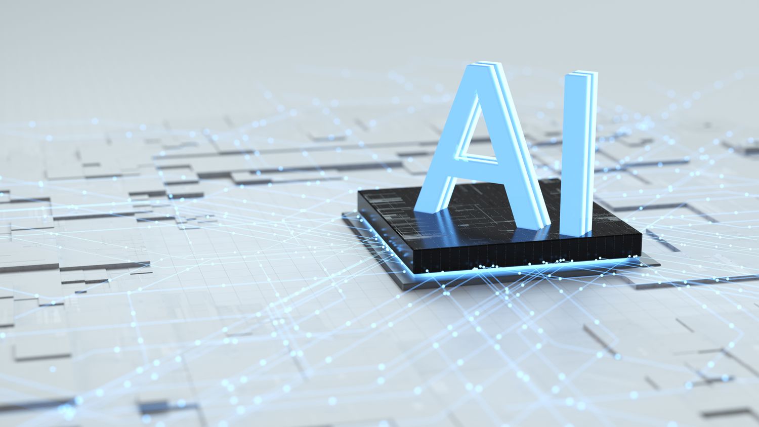 A computer chip with the letters 'AI' on top of it.