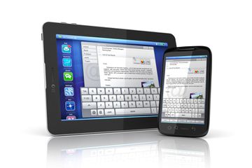 Email on tablet and phone