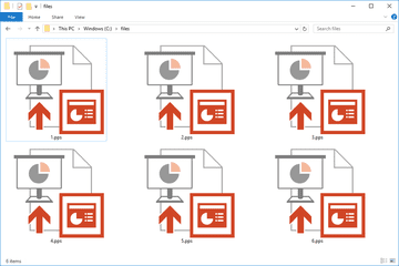 Screenshot of several PPS files in Windows 10