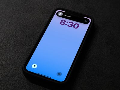 Flashlight button and icon lit on the iPhone Lock Screen