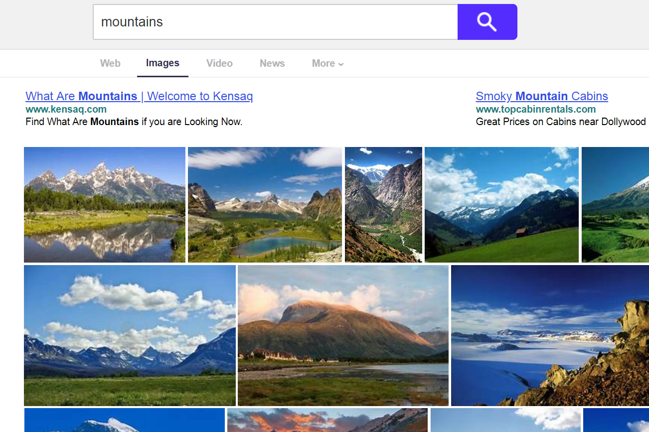 Yahoo Search results for mountains