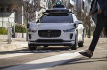 Waymo's autonomously driven Jaguar I-PACE electric SUV.