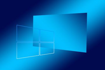 A blue Windows logo