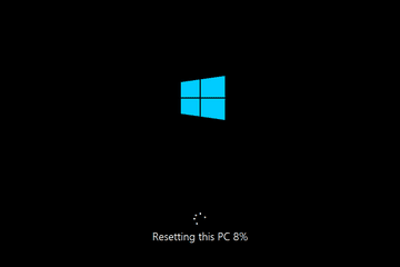 Screenshot of the Reset This PC process in Windows 10