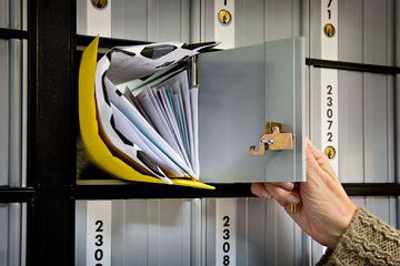 An over-stuffed post-office box