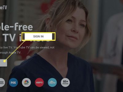 YouTube TV sign in button