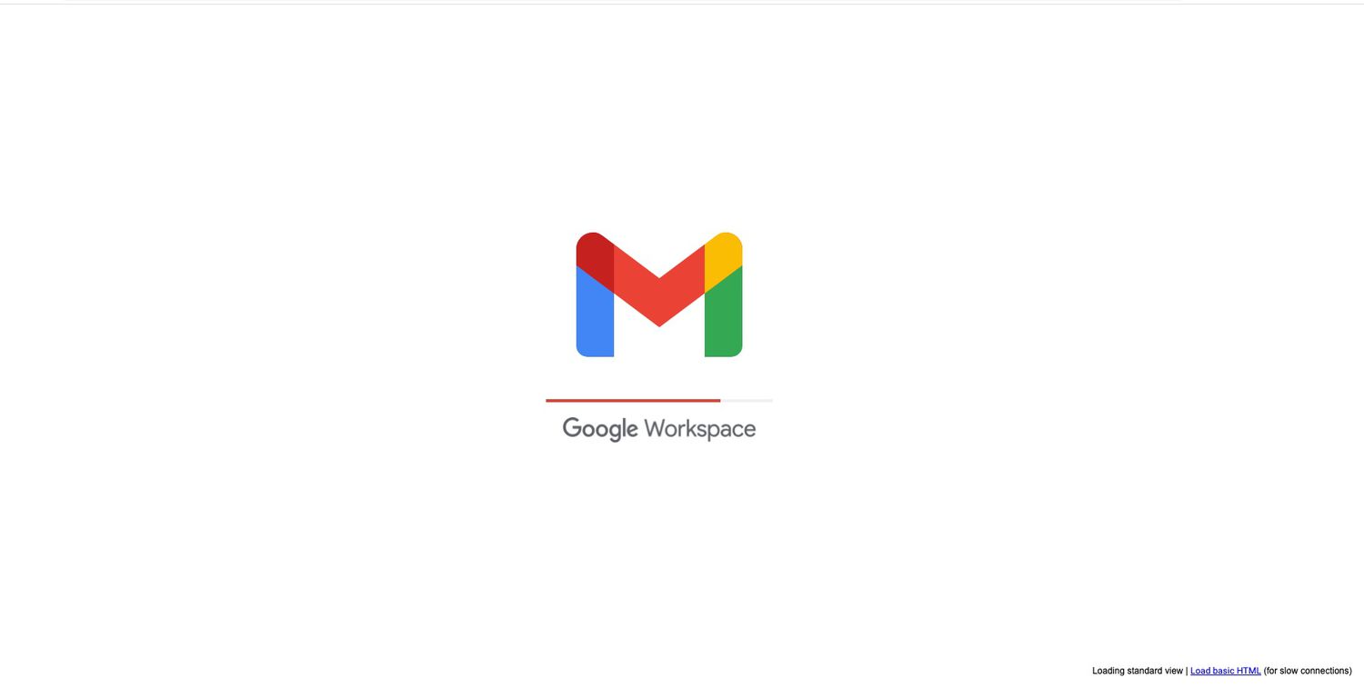 Google Workspace loading in Gmail