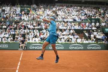 Rafael Nadal battles for victory at the French Open