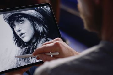 Drawing of a human by a human on an iPad