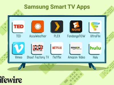 An illustration of Samsung Smart TV Apps on a Samsung Smart TV.